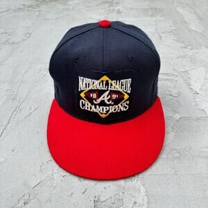 Vintage MLB New Era Atlanta Braves National League Champions 1991 Hat